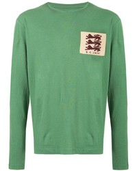 grünes besticktes Langarmshirt von Kent & Curwen