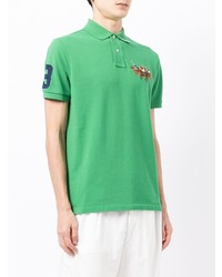 grünes besticktes Polohemd von Polo Ralph Lauren