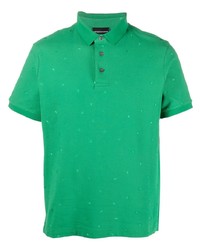 grünes besticktes Polohemd von Emporio Armani