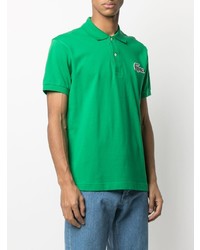 grünes besticktes Polohemd von Lacoste