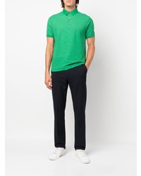 grünes besticktes Polohemd von Emporio Armani