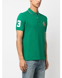 grünes besticktes Polohemd von Polo Ralph Lauren