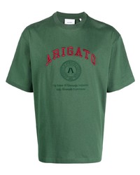grünes besticktes T-Shirt mit einem Rundhalsausschnitt von Axel Arigato