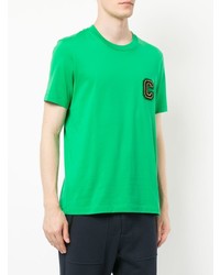 grünes besticktes T-Shirt mit einem Rundhalsausschnitt von CK Calvin Klein