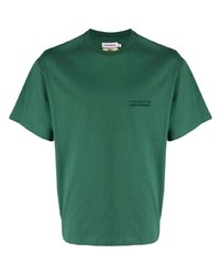grünes besticktes T-Shirt mit einem Rundhalsausschnitt von Charles Jeffrey Loverboy