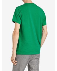 grünes besticktes T-Shirt mit einem Rundhalsausschnitt von Burberry