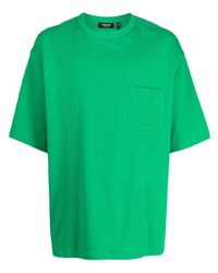 grünes besticktes T-Shirt mit einem Rundhalsausschnitt von FIVE CM