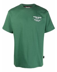 grünes besticktes T-Shirt mit einem Rundhalsausschnitt von Gcds