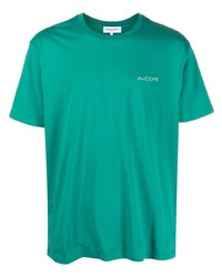 grünes besticktes T-Shirt mit einem Rundhalsausschnitt von Maison Labiche