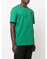 grünes besticktes T-Shirt mit einem Rundhalsausschnitt von Puma