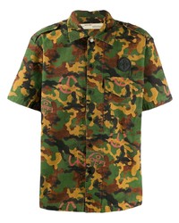 grünes Camouflage Kurzarmhemd