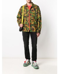 grünes Camouflage Langarmhemd von Off-White