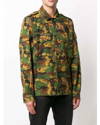 grünes Camouflage Langarmhemd von Off-White