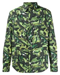 grünes Camouflage Langarmhemd von Marni