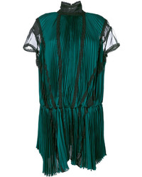 grünes Kleid mit Falten von Sacai