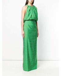 grünes gepunktetes Ballkleid von Calvin Klein 205W39nyc