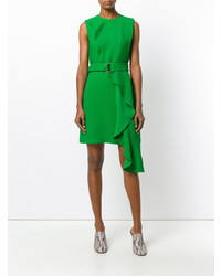 grünes gerade geschnittenes Kleid mit Rüschen von Calvin Klein 205W39nyc