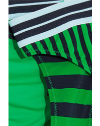 grünes horizontal gestreiftes Bikinioberteil von Stella McCartney