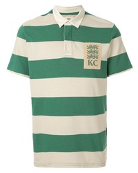 grünes horizontal gestreiftes Polohemd von Kent & Curwen