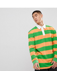 grünes horizontal gestreiftes Sweatshirt von Puma