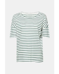 grünes horizontal gestreiftes T-Shirt mit einem Rundhalsausschnitt von Esprit