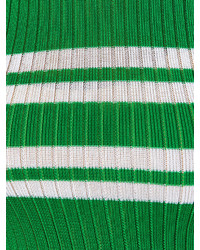 grünes horizontal gestreiftes Trägershirt von MSGM