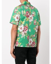 grünes Kurzarmhemd mit Blumenmuster von Polo Ralph Lauren