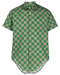 grünes Kurzarmhemd mit Karomuster von ERL