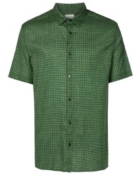 grünes Kurzarmhemd mit Karomuster von OSKLEN