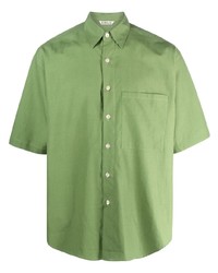 grünes Kurzarmhemd von Auralee
