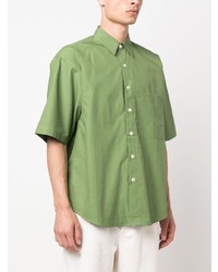 grünes Kurzarmhemd von Auralee