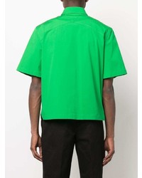 grünes Kurzarmhemd von Bottega Veneta