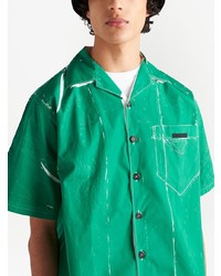 grünes Kurzarmhemd von Prada