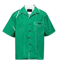 grünes Kurzarmhemd von Prada