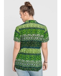 grünes Kurzarmhemd von SHEEGO CASUAL