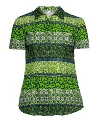 grünes Kurzarmhemd von SHEEGO CASUAL