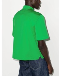 grünes Kurzarmhemd von Bottega Veneta