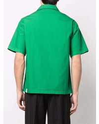 grünes Kurzarmhemd von Jil Sander