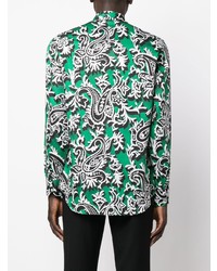 grünes Langarmhemd mit Paisley-Muster von Etro