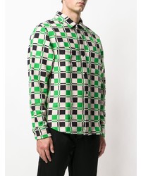 grünes Langarmhemd mit Schottenmuster von Stussy