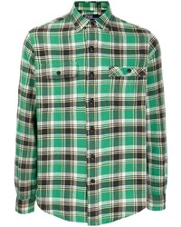 grünes Langarmhemd mit Schottenmuster von Polo Ralph Lauren