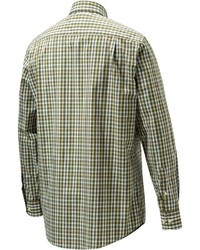grünes Langarmhemd mit Vichy-Muster von Beretta