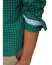 grünes Langarmhemd mit Vichy-Muster von Marc O'Polo