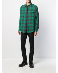 grünes Langarmhemd mit Vichy-Muster von Polo Ralph Lauren