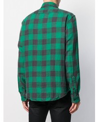 grünes Langarmhemd mit Vichy-Muster von Polo Ralph Lauren