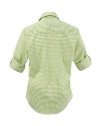 grünes Langarmhemd mit Vichy-Muster von Stockerpoint