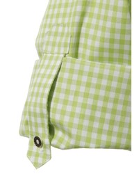 grünes Langarmhemd mit Vichy-Muster von Stockerpoint