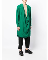 grünes Langarmhemd von Comme Des Garcons Homme Plus