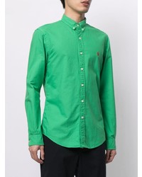 grünes Langarmhemd von Polo Ralph Lauren