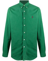 grünes Langarmhemd von Polo Ralph Lauren